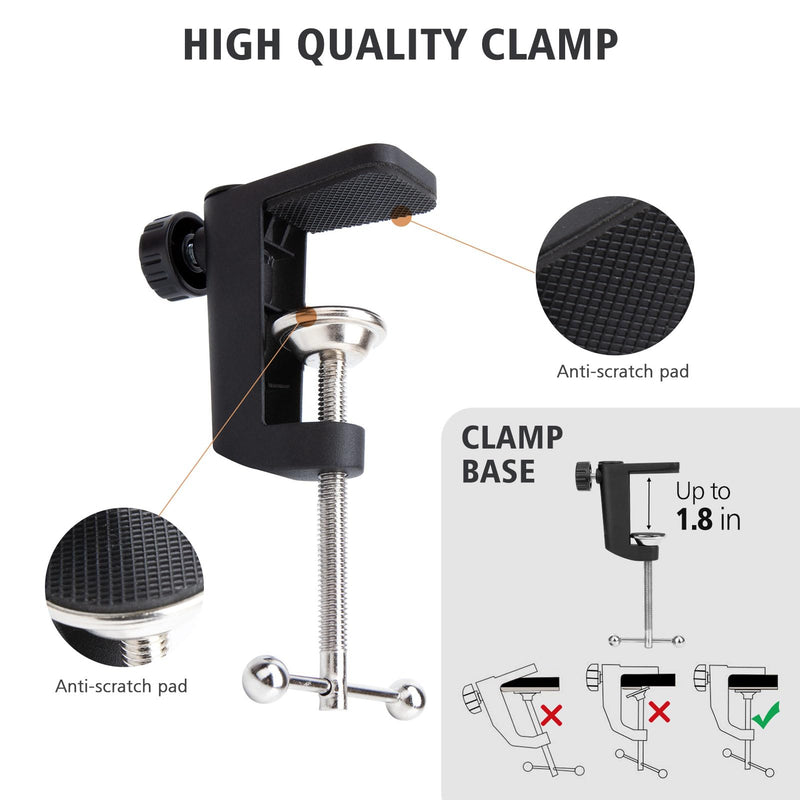 [AUSTRALIA] - SUNMON HyperX QuadCast Boom Arm - Red Boom Arm for Hyper x QuadCast with Red QuadCast Pop Filter, Sound Insulation and Noise Reduction, HyperX QuadCast Microphone Arm with 3/8" to 5/8" Adapter 