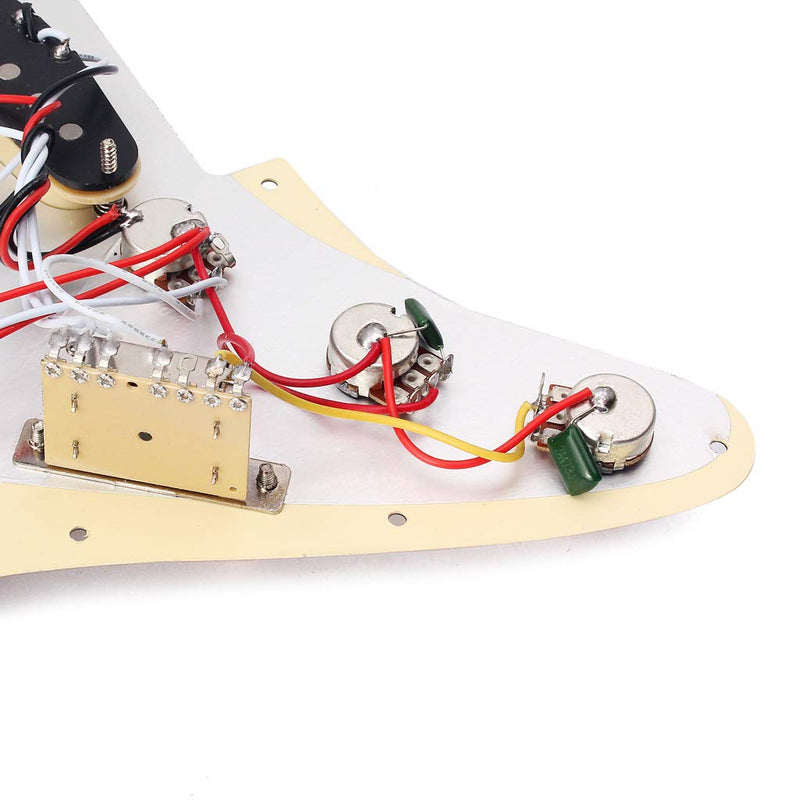 [AUSTRALIA] - Alnicov SSS 3-Ply Prewired Loaded Pickguard Scratchplate Backplate with Alnico V Pickups Kit for Strat ST Electric Guitars Replacement Parts 