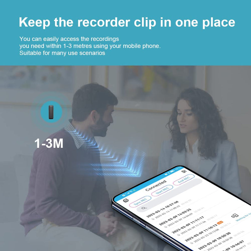 64GB Digital Voice Recorder, ZAQE Activated Recorder Voice Recorder with Playback Function USB Rechargeable Recorder Suitable for lectures, Meetings, interviews, Mini recorders