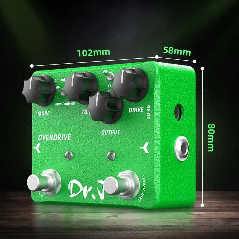 JOYO Overdrive Guitar Pedal Creamy Overdrive with Beautiful Warm Character Tones for Electric Guitar Effects High-end Edition Dr.J Series (D60) Grass Green