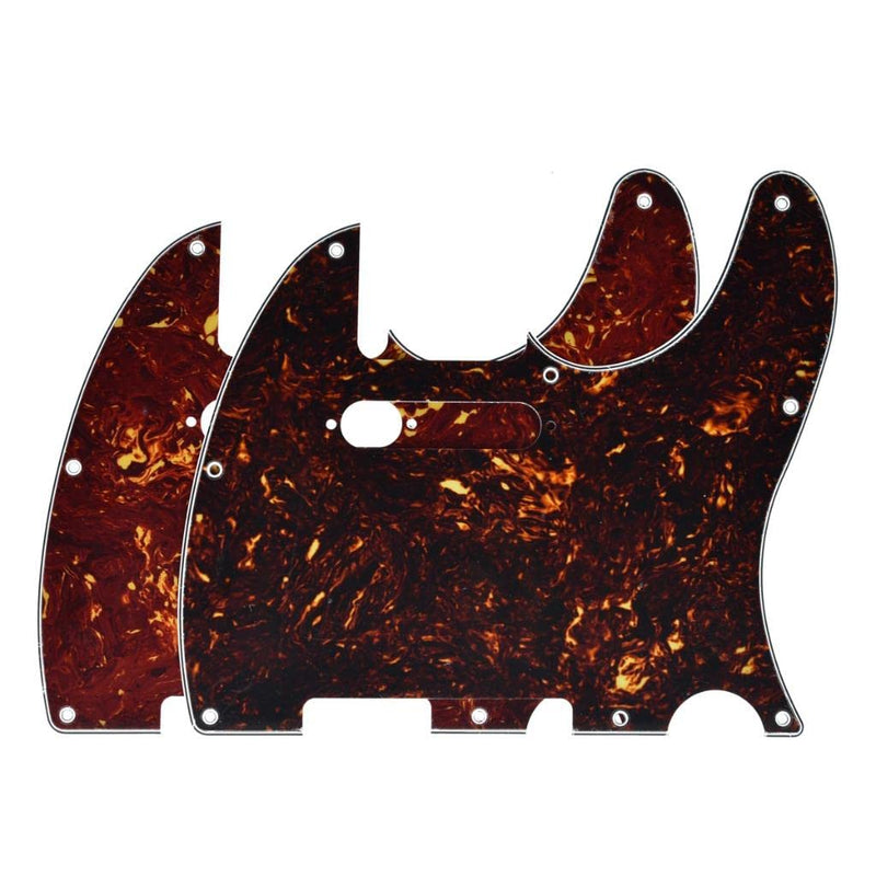 KAISH 8 Hole Tele Style Guitar Pickguard TL Pick Guard with Pickup Mounting Screw Holes for Tele/Telecaster Dark Tortoise With Neck Pickup Mounting Holes