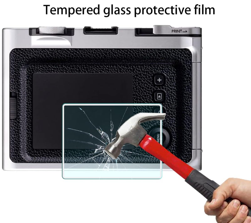 Lens Cap + Screen Protector for Fujifilm Instax Mini EVO Instant Camera(for Accessories),LCD + Lens PET Flim+Aluminum Mini Fuji Evo Lens Cover with Flocking Internal