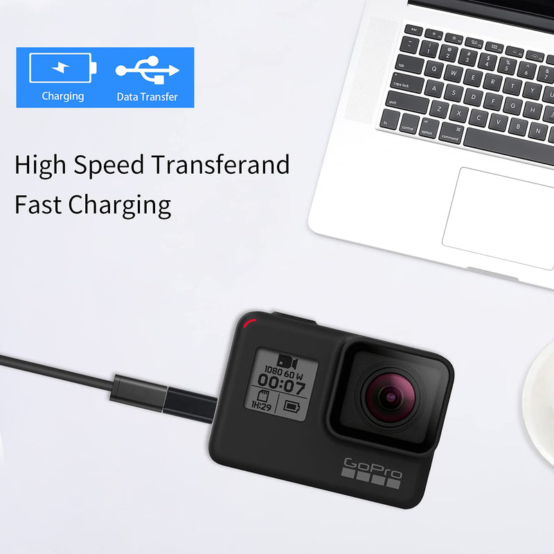 Duttek USB C to Mini USB Adapter, Mini USB to USB C Adapter, USB C Female to Mini USB Male Adapter, USB C to USB Mini Adapter Transmission Rate 480 Mbps for MP3 Players, Computer. 2 Pack (Black)