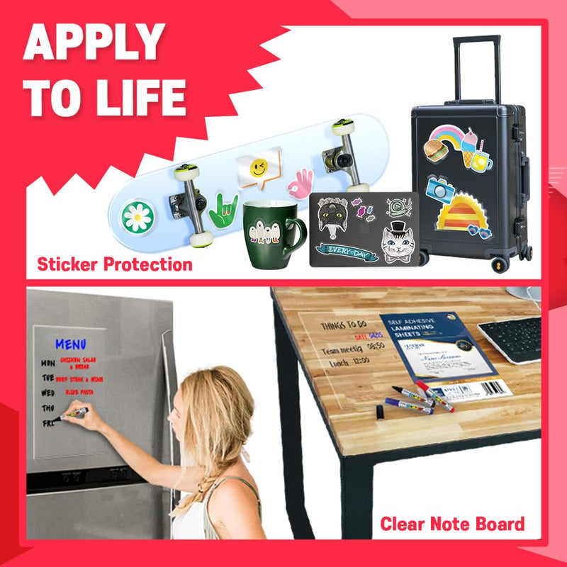 [AUSTRALIA] - No Heat Laminating Sheets Self Sealing 8.7 x 12.2 Inch, 20 Pack, 4mil Thickness, Transparent, No Machine Self Adhesive Laminating Sheets, Protect documents and Photos [Letter Size] by HA SHI Letter Sizes 20 Sheets (Letter Size, 9x12 Inch) Transparent 