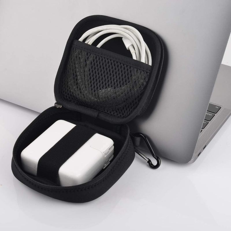 CM Small Travel Carrying Storage Organizer Bag Case Pouch Compatible with MagSafe Power Adapter, Laptop Accessories Cables, Cords, USB Drives, Earphones