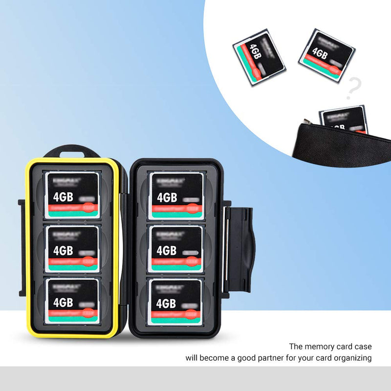 6 Slots CF Card Holder, CF Card Case, Professional Water-Resistant Anti-Shock CF Card Protector Storage for Canon 400D 350D 50D 40D 30D 7D Mark II 7D 5DS R 5D Mark IV III II 1D Mark II Nikon D810 D800 6 Slots for CF Card