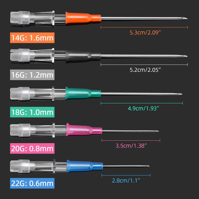 ATOMUS Catheter Piercing Needles - 10 Pieces 16G Hollow Needles for Ear Nose Belly Lip Piercing Stainless Steel Individually Packed Body Piercing Tool 16G 10pcs