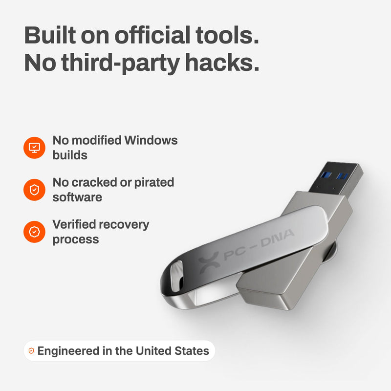 Bootable USB for Windows 11 & 10 | Reinstall & Recovery Tool | Official Windows Install | Backup Files | Password Reset | Secure Boot Compatible | US Support