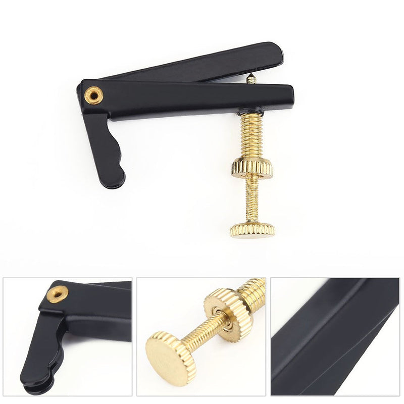 [AUSTRALIA] - 4Pcs String Adjuster Anti-rust Cello String Fine Tuner with Gold Screw Instrument Accessory for 3/4 4/4 Cello (Black) Cello String Adjuster Gold Tone Cello Fine Tuners 4/4 