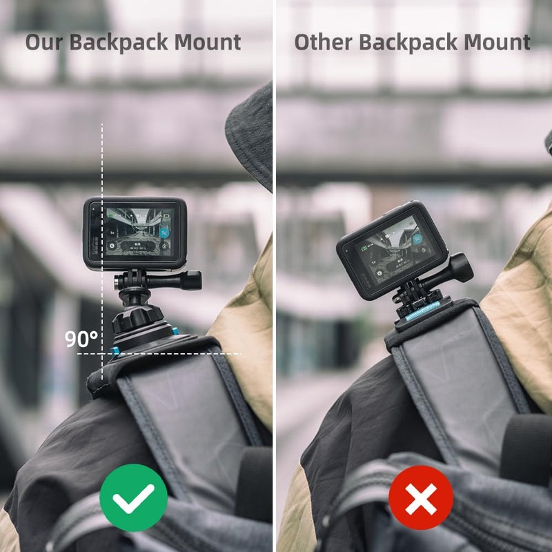 [AUSTRALIA] - SUREWO Magnetic Quick Release Backpack Shoulder Strap Mount Bag Belt Shoulder Strap Clip Holder Compatible with Gopro Hero 12/11/10/9/8/7/(2018)/6/5 Black,DJI Osmo Action 4/3 and More 