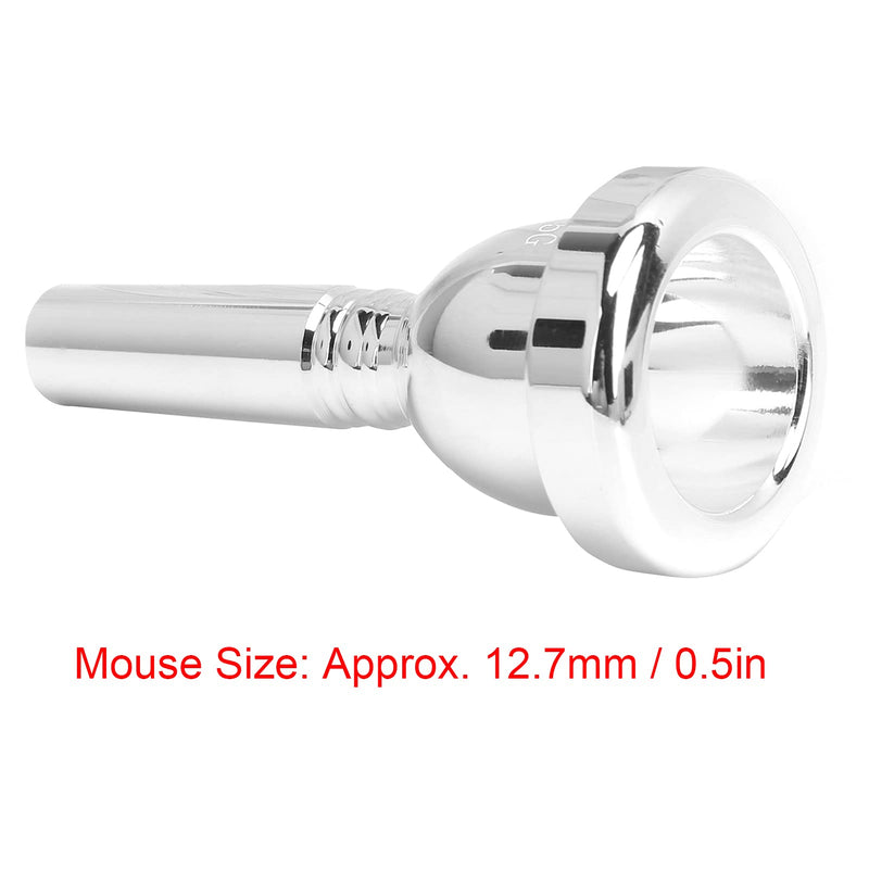 Tenor Trombone Mouthpiece, Trombone Mouthpiece Large Shank Trombone Mouthpiece Accessory 5G Trombone Mouthpiece for Amateurs for Professional Players(Silver)