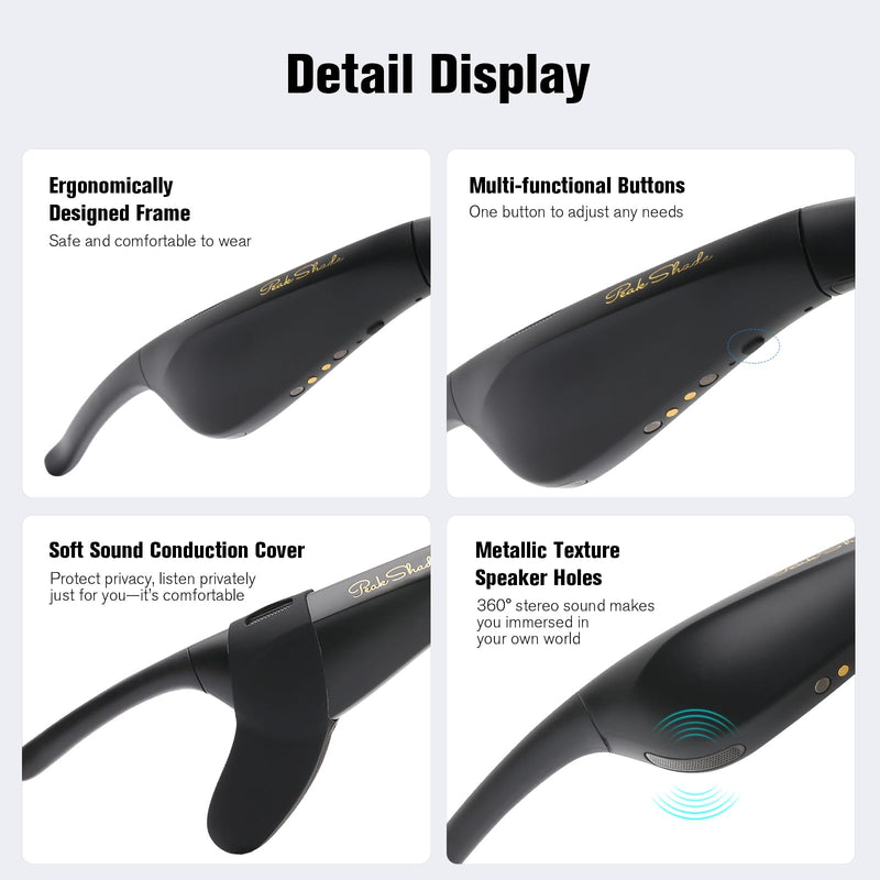 Bluetooth Sunglasses, Polarized UV400 Open-Ear Audio Glasses | Smart Glasses, 8H Playtime, Hands-Free Calls, Music & Voice Control, 52g Lightweight TR90 Frame, IPX5 Waterproof Sport Fit Orange/Orange