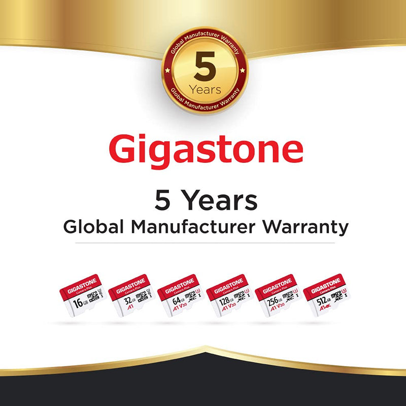 [Gigastone] 64GB 5-Pack Micro SD Card, Camera Plus, MicroSDXC Memory Card for Wyze, Video Camera, Security Camera, Smartphone, Fire tablet, 4K Video Recording, UHS-I U3 A1 V30, 95MB/s, with Adapter