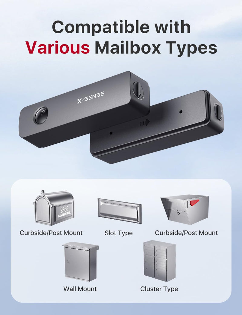 [AUSTRALIA] - X-Sense Smart Mailbox Alarm, Wireless Long Range Mailbox Alert, Mailbox Sensor with SBS50 Base Station for Delivered Mail, SMA11 