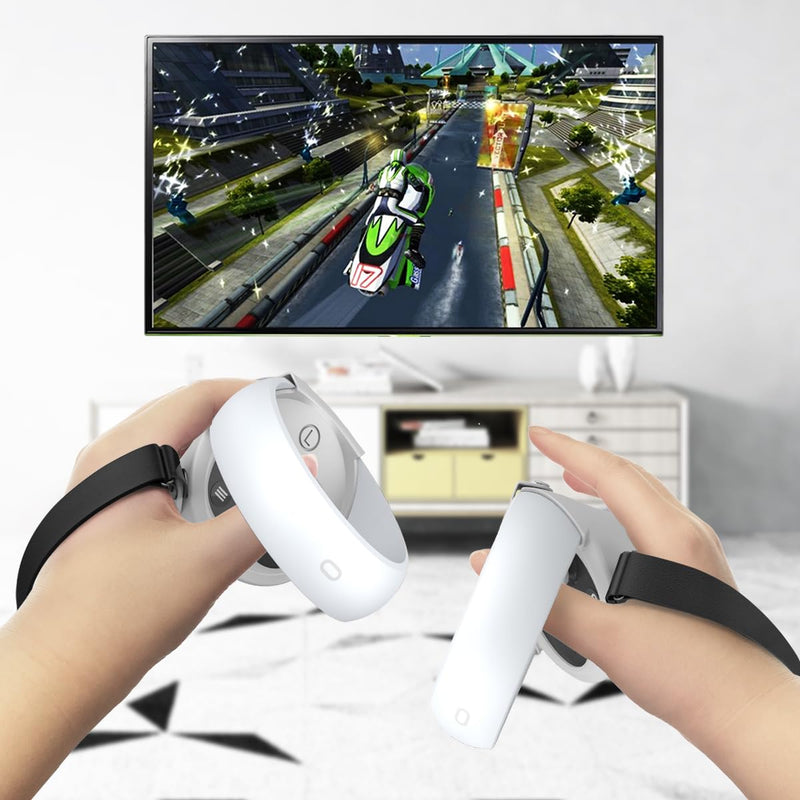 Controller Grip for Oculus Meta Quest 2 Accessories Grips Cover for VR Touch Controllers Covers Protector with Non-Slip Joystick Covers 1Pair (Gray) Gray