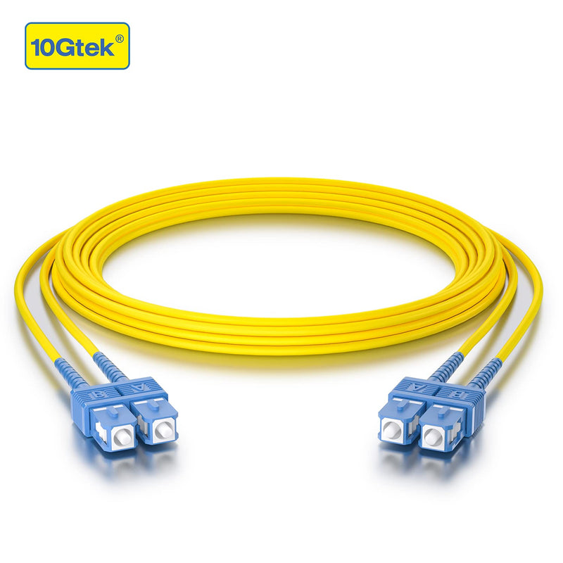 10Gtek 2 Pack of 3M OS2 SC to SC Fiber Patch Cable and 2 Pack of Gigabit SingleMode Fiber to Ethernet Media Converter