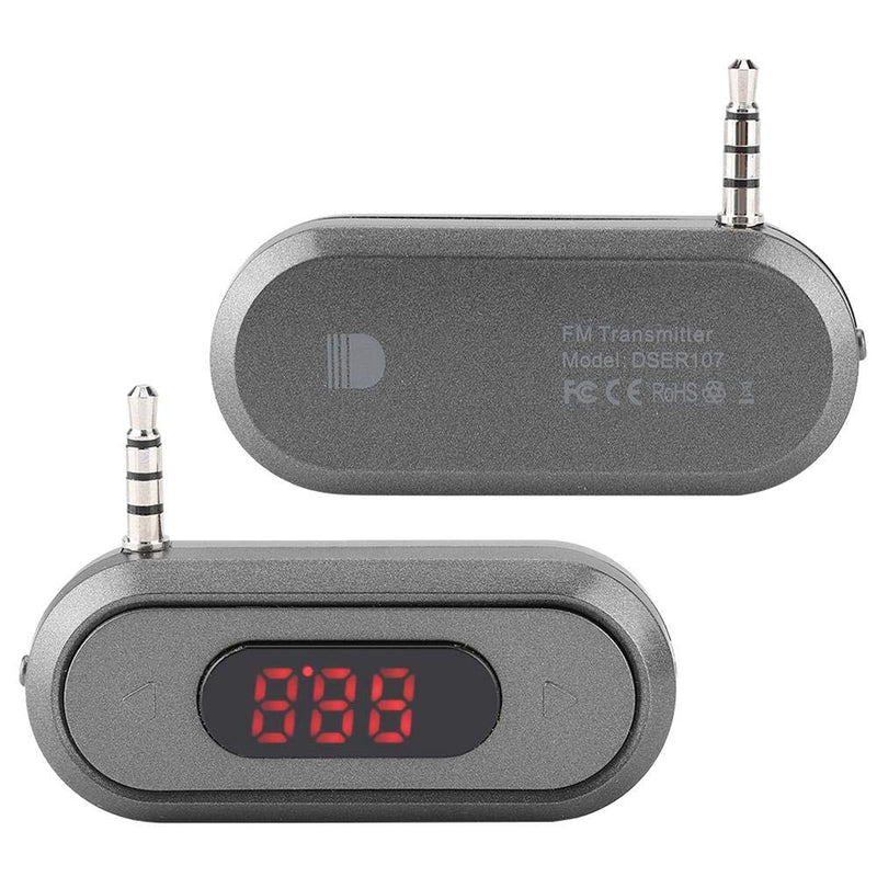 [AUSTRALIA] - ASHATA 3.5MM Audio Head Mobile Phone/Pad/MP3/MP4/MP5/Tablet FM Transmitter Built in 300mAh Battery Car Radio Transmitter 