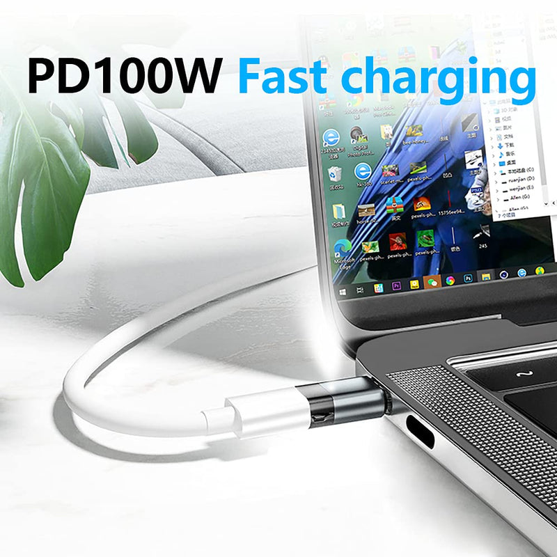 aucon Magnetic USB C Adapter, 24Pins Type C Connector, PD 100W Fast Charging 10Gbs Data Transfer straight shape