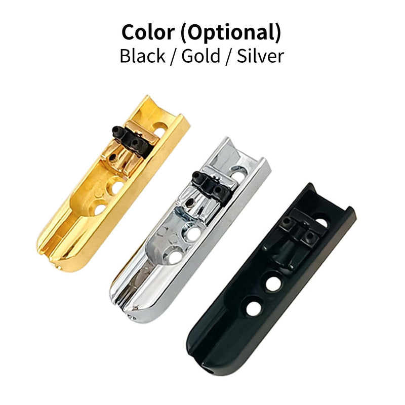 4pcs Bass Guitar Bridge Individual Bass Bridge Guitar Bridge Single Individual Tailpiece Single String Bass Bridge Bass Guitar Saddles Compatible with 4 String Electric Bass Guitar Accessories,S