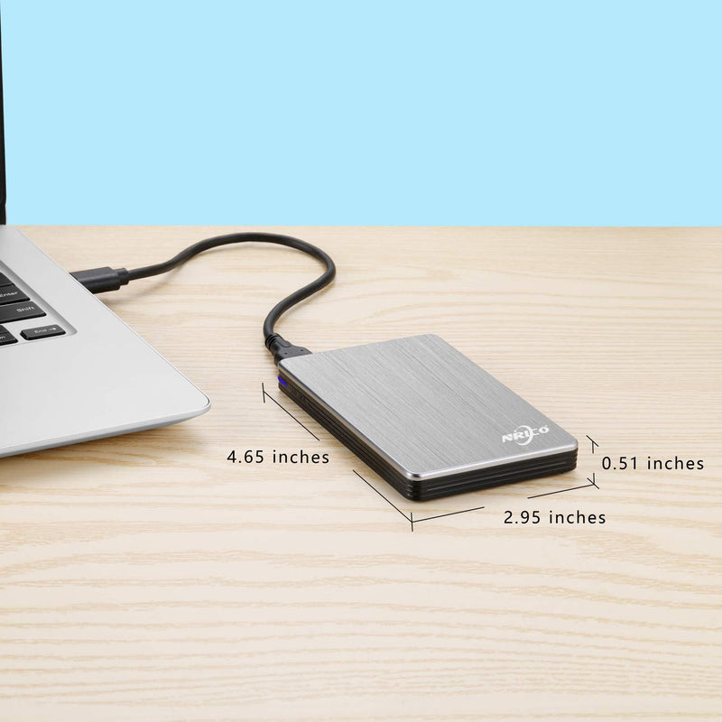 NRICO Portable External Hard Drive, USB 3.0, 2.5 Inch, Compatible with PC, Mac, Desktop (Grey, 320, GB) | 2.5inch Storage Compatible for PC, Mac, Desktop,PS4 Grey 320 GB