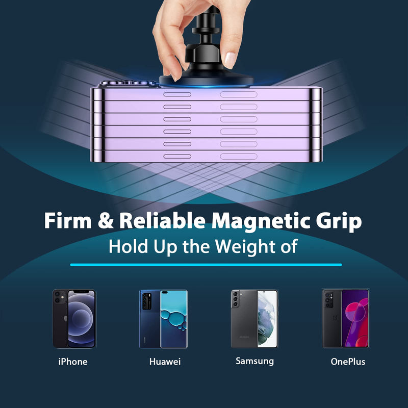 ORIbox Phone Mount for Car,Car Phone Holder Mount with Strong Suction Cup Dashboard Windshield Phone Mount Compatible with iPhone 14 13 12 11 Pro Max, Galaxy Note 20 S20 S10 and More, Graphite black Car Phone Mount