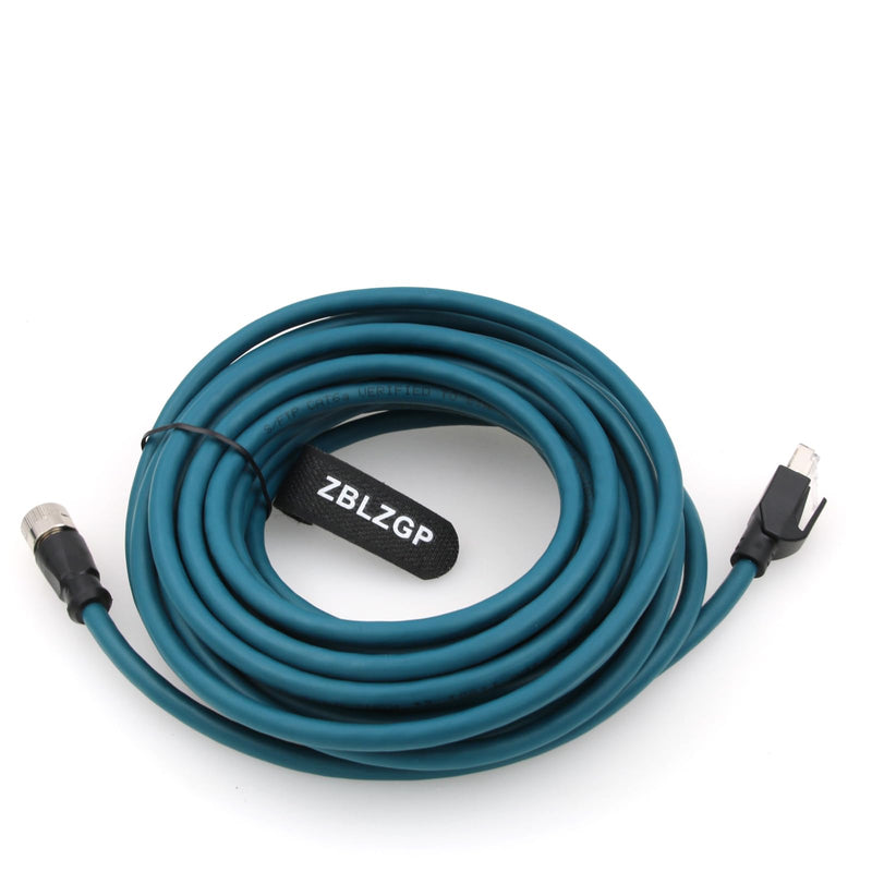 10Gbps M12 8 Pin Female X-Code RJ45 Ethernet Cord for High Speed Data Transfer 8M 8 Pin X-Code Female to RJ45 Male