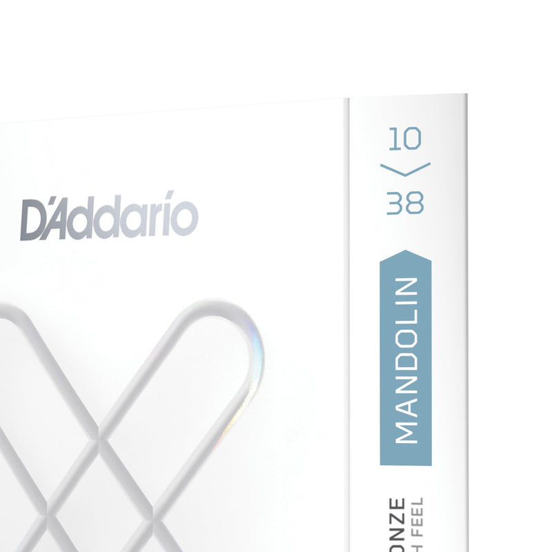 D'Addario Mandolin Strings - Coated Mandolin Strings - XS Phosphor Bronze - For 8 String Mandolin - Maximum Life, Smooth Feel - XSM1038 - Light, 10-38
