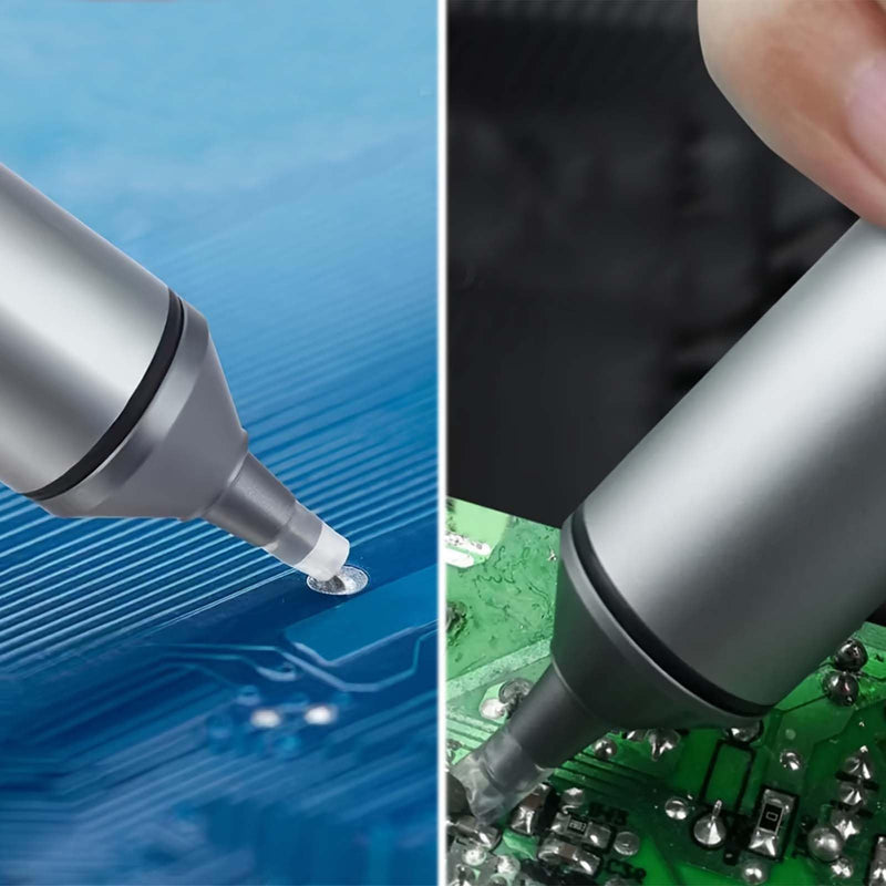[AUSTRALIA] - Desoldering Pump, Desoldering Tool, Super Suction Soldering Suction, Soldering Vacuum Soldering Remover Tool, Soldering Desoldering Vacuum, with 1 Silicone Nozzles Desoldering Suction Pump (218 mm) 218mm 