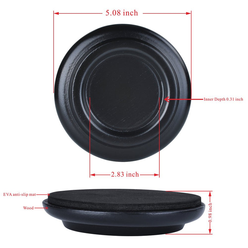 Hardwood Grand Piano Caster Cups 6 Colors Set of 3 Furniture Leg Pads Protection Black