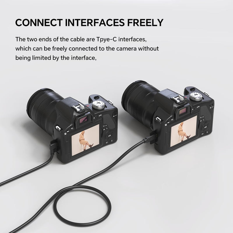 USB-C to USB-C Camera Connection Cable – for Fast Data Transfer and Live Preview for Canon R5/R8/R6 Sony A9 III/A1 II/A1/A9 II Nikon ZF/Z8/Z9 etc (32ft) 32ft