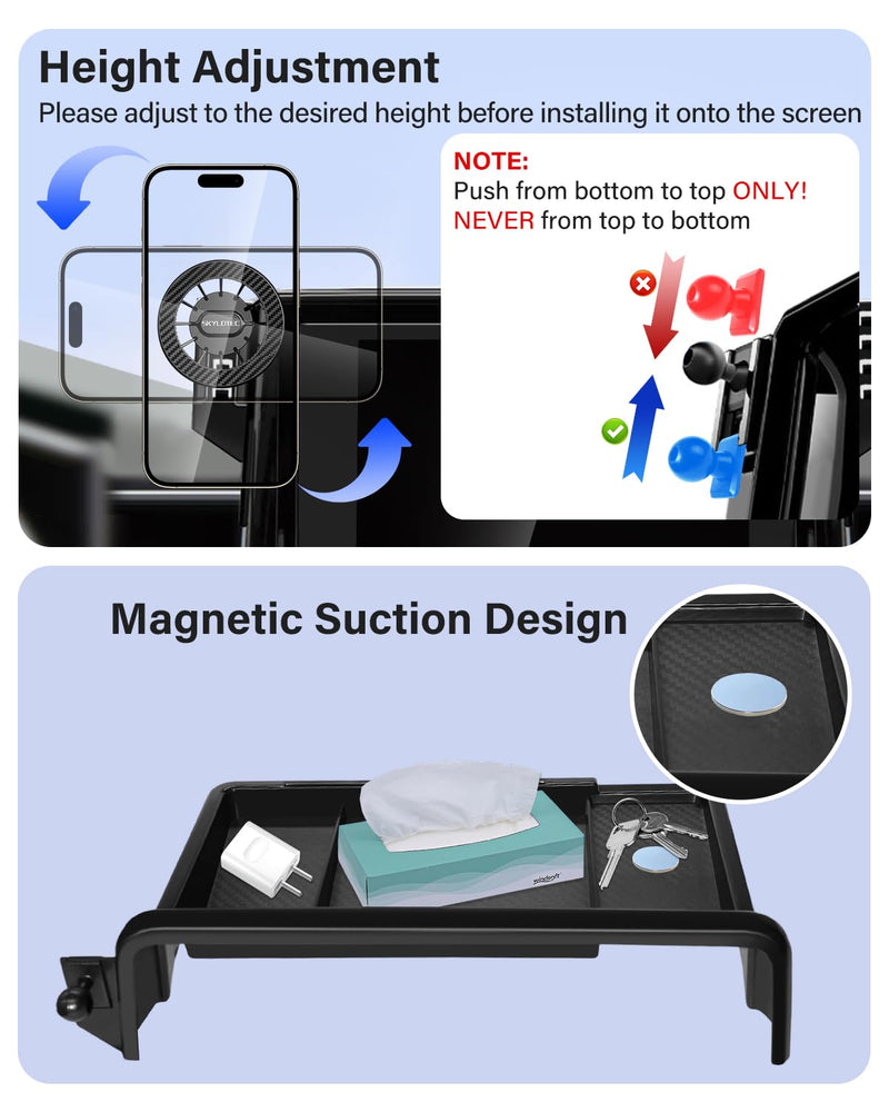 SKYLOTEC Magnetic Phone Holder for Kia Telluride 2020 2021 2022 Accessories | 10.25-Inch Touchscreen, Car Screen Cell Phone Mount, Automobile Cradles for MagSafe iPhone, Not Block Air Vent Telluride 2020-2022