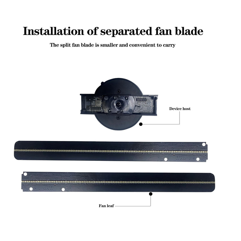 [AUSTRALIA] - 42CM 3D Hologram Fan, 16.5" WiFi Projector with 1500+ Video Library, 232 LEDs, Bluetooth Audio & Remote Control, High Brightness Display for Business Sign, Bar, Halloween & Christmas Decor 
