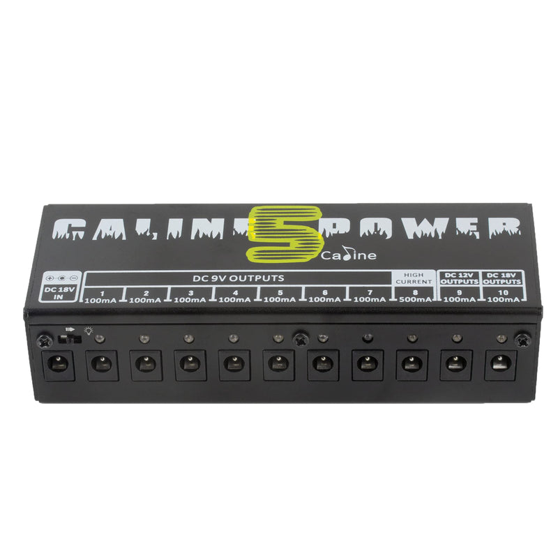 [AUSTRALIA] - Caline CP-05 Guitar Pedal Power Supply, Pedal Board Power Supply with 10 Independent DC 9V/12V/18V Outputs(100mA/500mA), Noiselessly 
