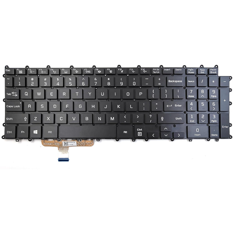 Keyboard for LG Gram 17Z95P 17Z90P 17Z90PE 17Z90P-G 17Z90P-N Laptop | Replacement US Black With Backlit Keyboard,Compatible With Gram 17Z95P 17Z90P 17Z90P-G 17Z90P-K 17Z90P-N Laptop, AEW74230312