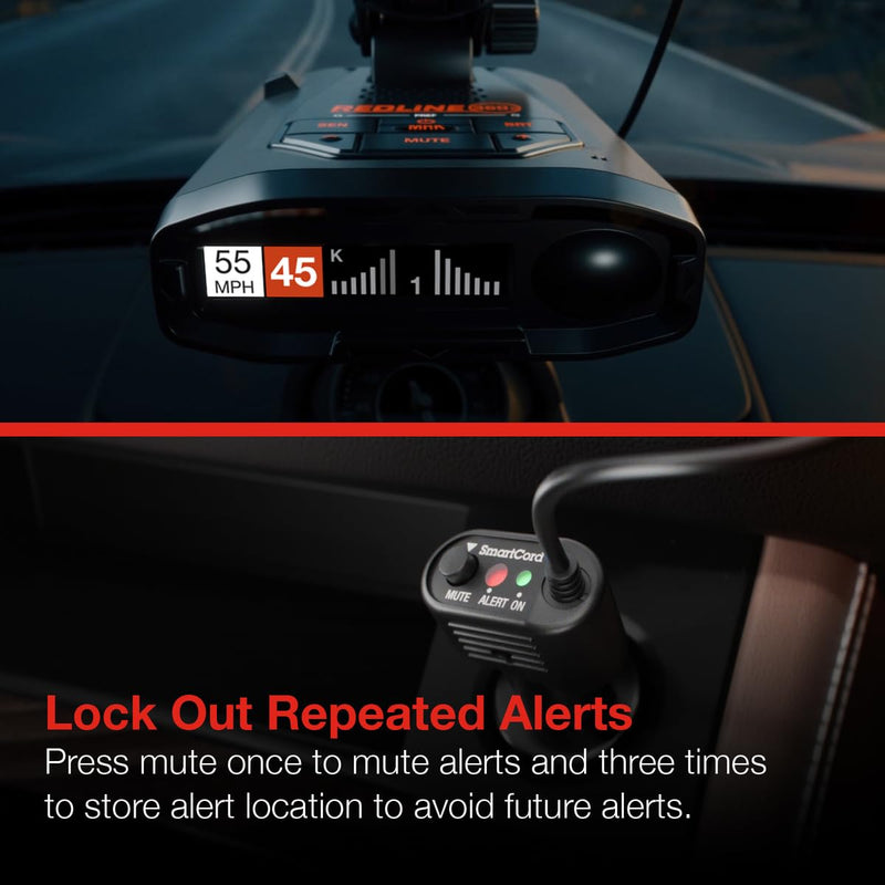 Escort Radar Detector SmartCord Straight Wire for MAX 360, MAX 360c, IX, IXc, 9500 IX, MAX II, MAX 3, MAX 4, MAX 360c MKII, MAX 360 MKII, MAXcam 360c, Redline 360c, Redline EX, and Additional Models Straight Wire - Red Light