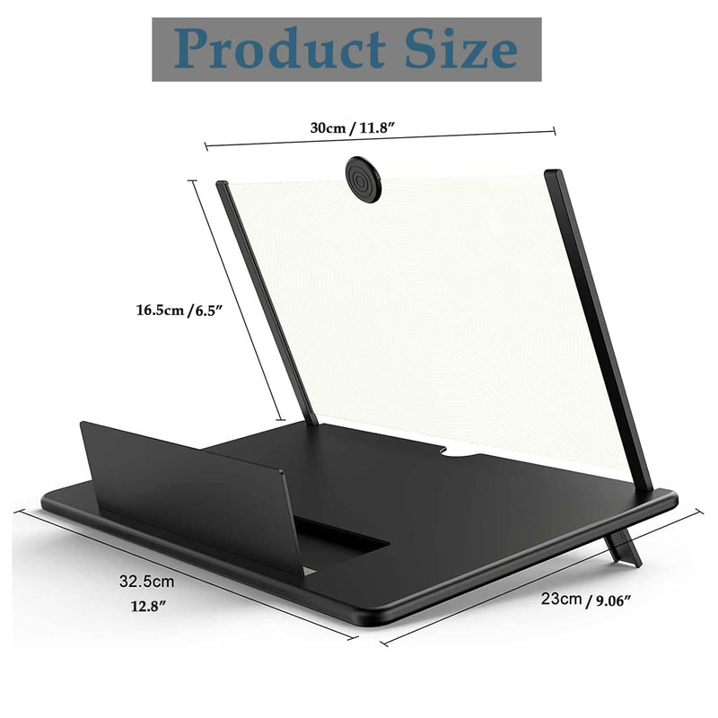 16” Screen Magnifier for Cell Phone,Phone Screen Amplifier 3D HD Mobile Phone Screen Magnifying Enlarger for Movies Videos Games, Screen Amplifier–Fit for All Smartphones