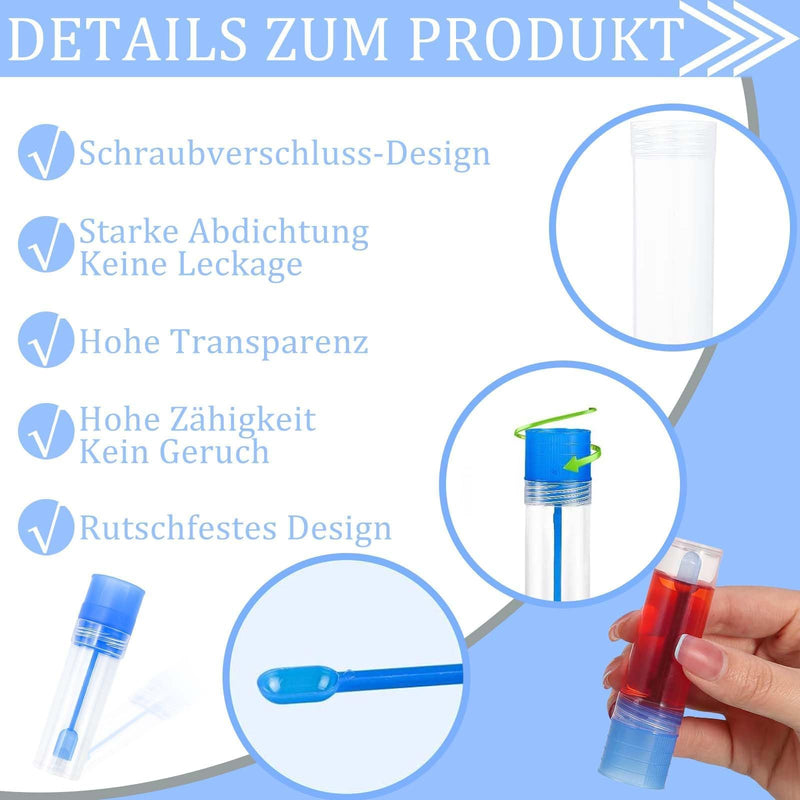 CONJURAIDE Pack of 30 Chair Sample Tubes, Sample Tubes 15 ml Faecal Sample Tubes Dog Cat Chair Sample Chair Tube Examination Tube with Spoon Protective Cover for Chair Sample Pets for Testing