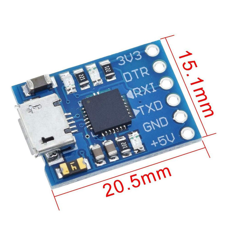 HiLetgo 2pcs CP2102 MICRO USB to UART TTL Module 6 Pin Serial Converter STC Replace FT232