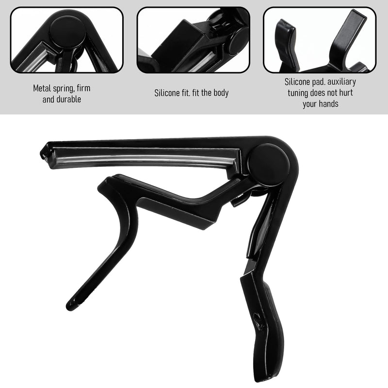 [AUSTRALIA] - 10 Pieces Guitar Clamp Capo Aluminum Metal Universal Electric Guitar Capo Clamp for Various Types Lightweight String Instrument 