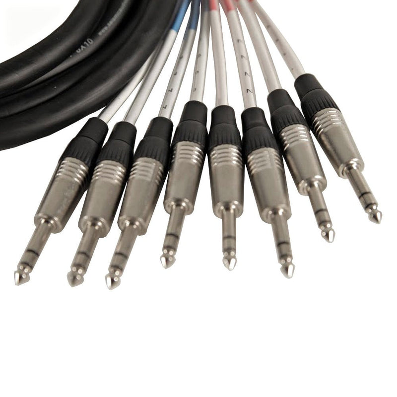 Seismic Audio SATXSW-8x5 4-Channel 5-Feet Insert Snake Cable 8 TRS to 4 XLR Male and 4 XLR Female 5 Foot - 8 Channel