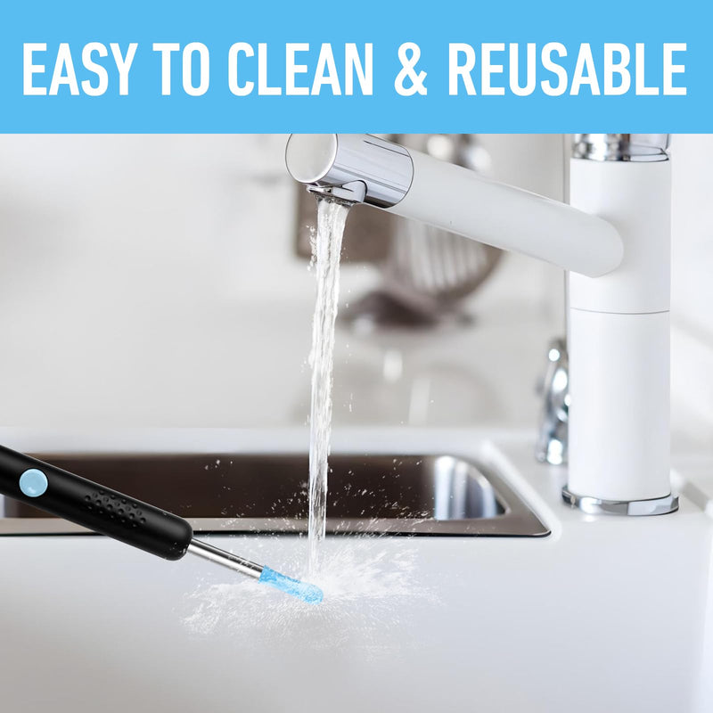 120 Pcs Ear Wax Removal Cleaner Tips,Ear Wax Removal Replacement Tips for Ears Camera, Silicone Ears Spoon Tip for Wet Dry Earspoon Accessories Set for Adult Earwax Remover Endoscope