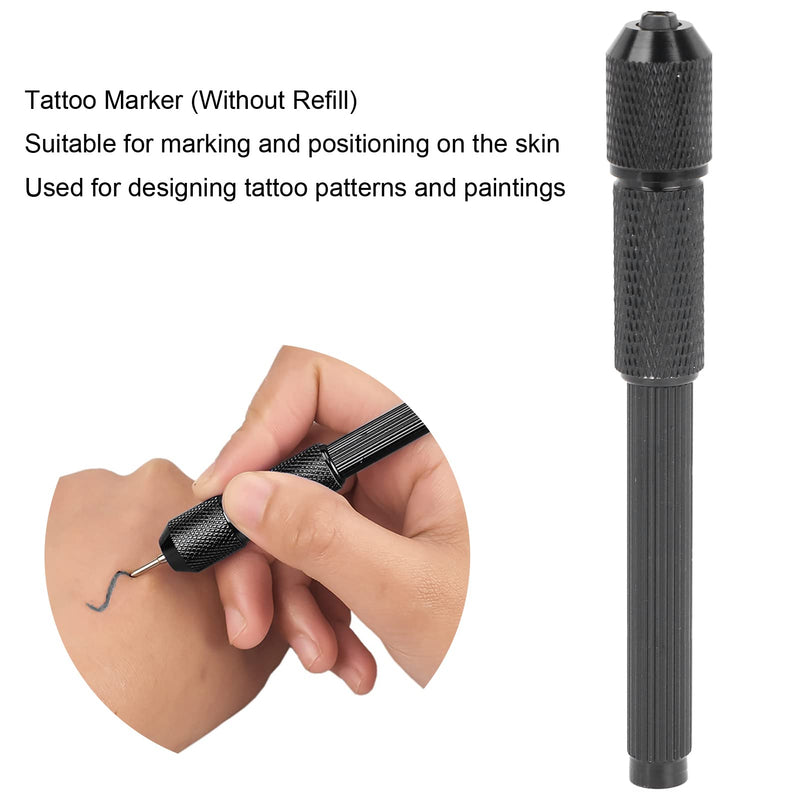 Professional Tattoo Marker for Eyebrows, Eyeliner and Lips - Tattoo Stencil Marker Pen (Black, No Refill)