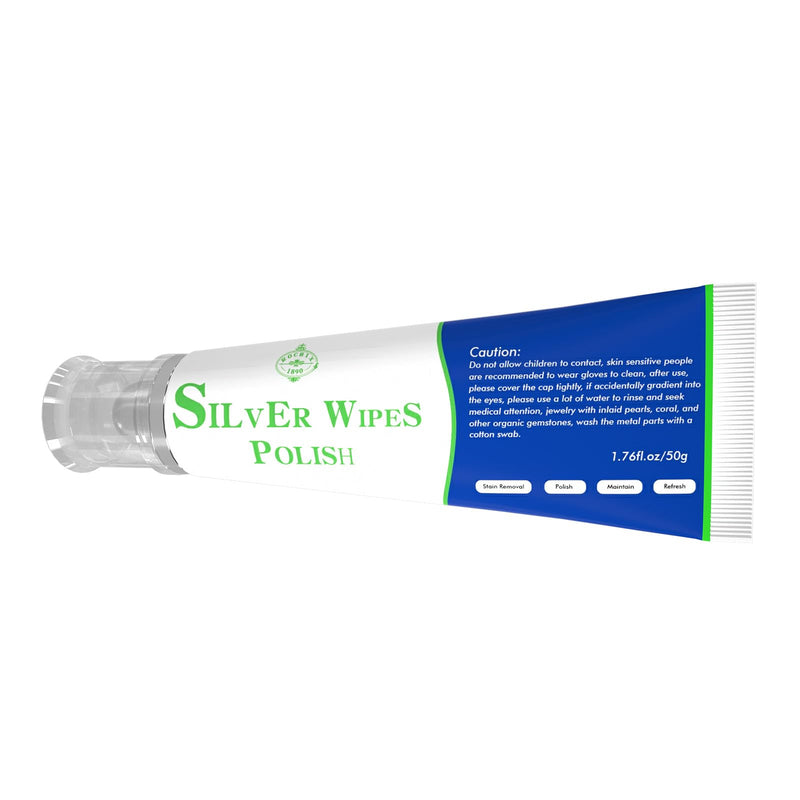 [AUSTRALIA] - Silver Wipe Polish Cleaner Removes Surface Oxidation Tarnish from Sterling Silver, Silver and Gold Jewellery and the Keys of Instruments for Flutes, Clarinets, Oboes, Bassoons, Trumpets,Silverware 
