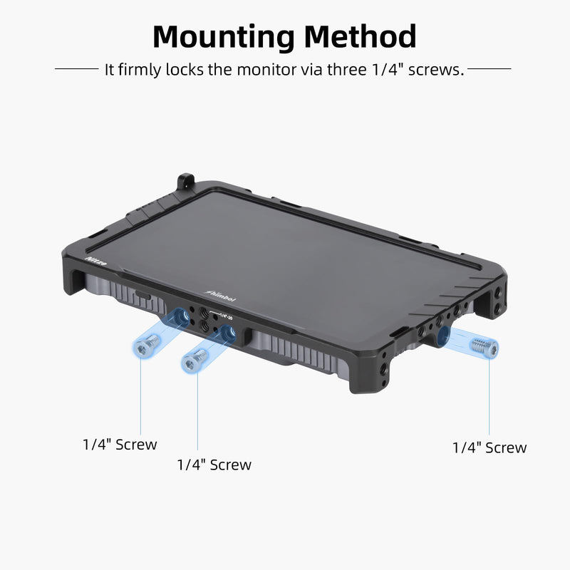 Nitze Cage Kit for Shimbol M7/Memory7 Pro Monitor with Sunhood and HDMI Cable Clamp - JT-SB01B