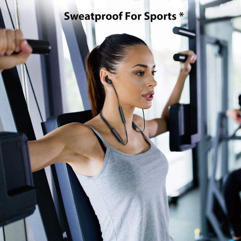 Avantree Bluetooth Neckband Headphones Earbuds for TV PC, No Delay, 20 Hrs Playtime Wireless Earphones with Mic, Magnetic, Light & Comfortable, Compatible with iPhone Cell Phones, Workout Gym - NB16