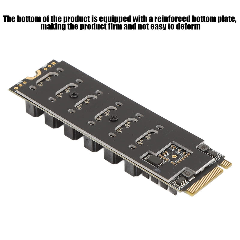 M.2 to SATA3.0 Adapter Card, M.2 M EKY PCIE3.0 to SATA Adapter Card, ASM1166 6Gbps 6 Port Expansion Interface Card with Smart Indicator