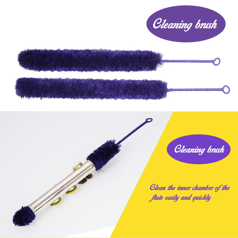 Flute Cleaning Care Cleaning Kit: Key Oil + Cork Grease + Swab + Cleaning Cloth + Cleaning Brush + Cleaning Rod - Maintenance Kit