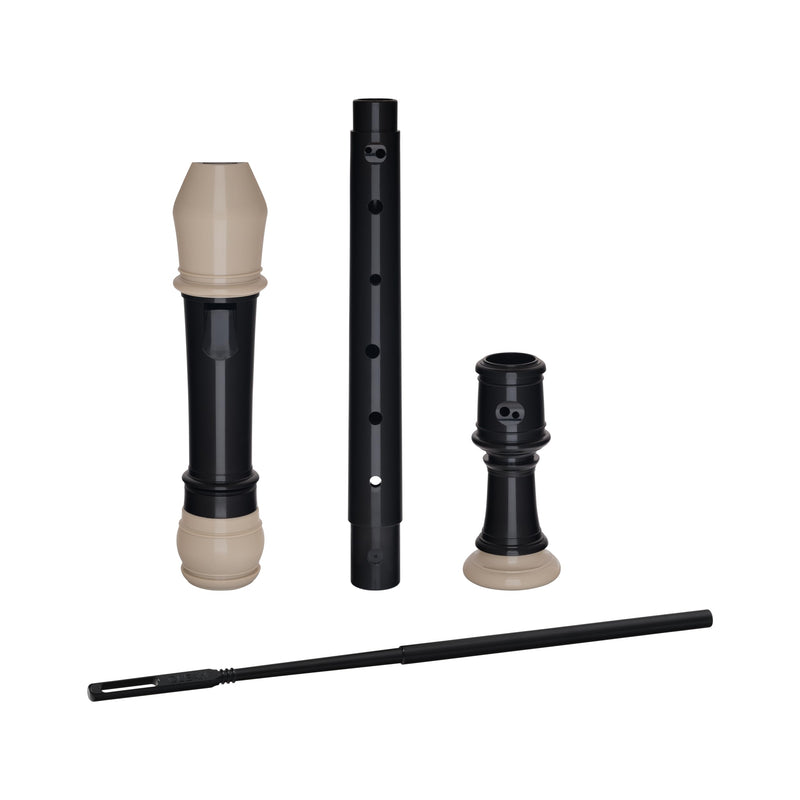 ZAZA- Quality Alto recorder with zipper bag, cleaning rod, and grease.