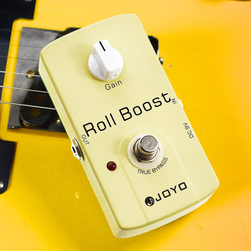 JOYO Boost Pedal Classic Circuitry up to 35dB Clean and Clear Boost for Electric Guitar Effect - True Bypass (Roll Boost JF-38) Classic,Boost Yellow