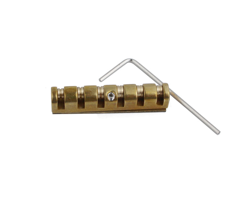 Guyker Height Adjustable 43mm Brass Roller Guitar Nut Replacement Compatible with Les Paul LP SG Style Electric Guitars